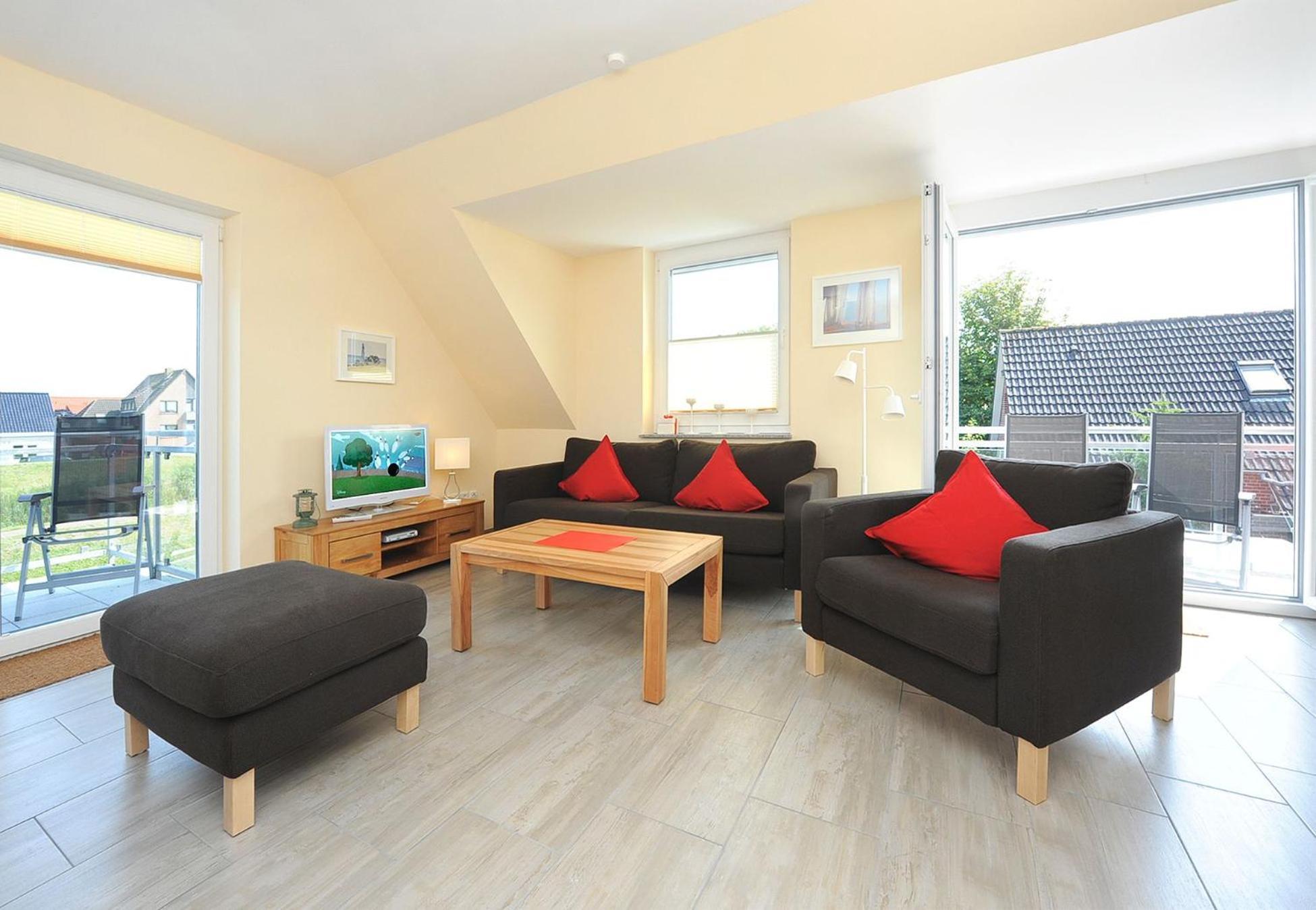 Besondere Aussicht - Ferienwohnung Deichblick Bensersiel Bagian luar foto